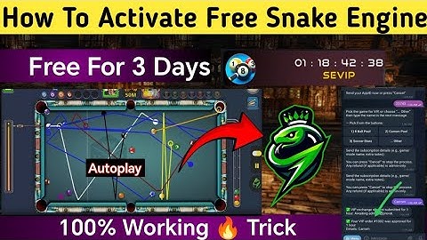 How to Free Activate 😱❗Snake Engine | 8 Ball Pool Free Trick | 