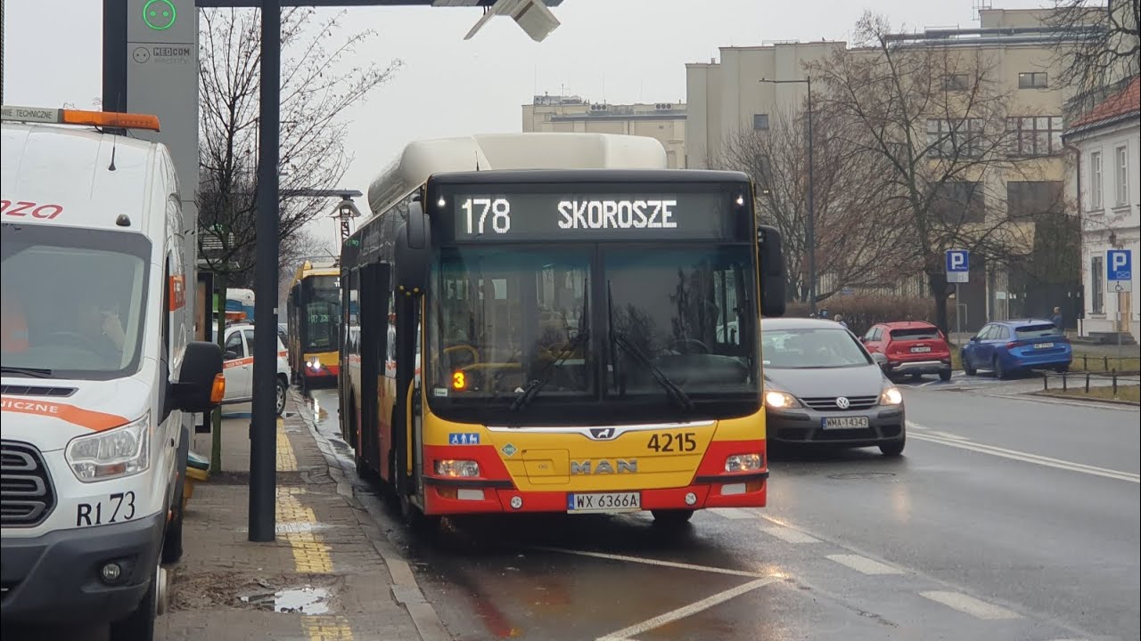 [178] MZA Warszawa - Przejazd MANem NL313 Lion's City CNG #4215 na linii 178➡️ Skorosze