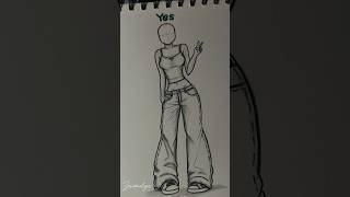 How to draw Female body pose tutorial #drawing #stickman #art #howtodraw #tutorial
