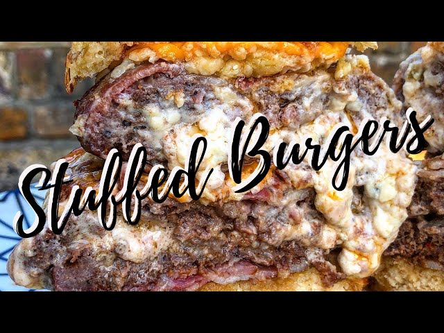 Cheese Stuffed Bacon Wrapped Burger Recipe - Food Above Gold