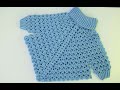 Crochet  turtleneck  poncho with sleeves  very easy all sizes