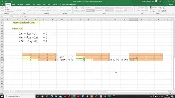 Tugas Metode Numerik 12 Eliminasi Gauss dengan Excel