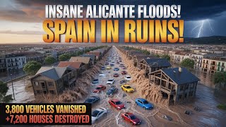 INSANE Alicante Floods! 3,800 Vehicles VANISHED + 7,200 Houses DESTROYED – Spain in RUINS!