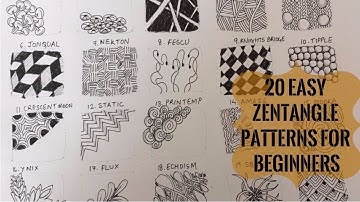 20 Easy Zentangle Patterns for Beginners to start off Zentangling! - How to Zentangle for beginners