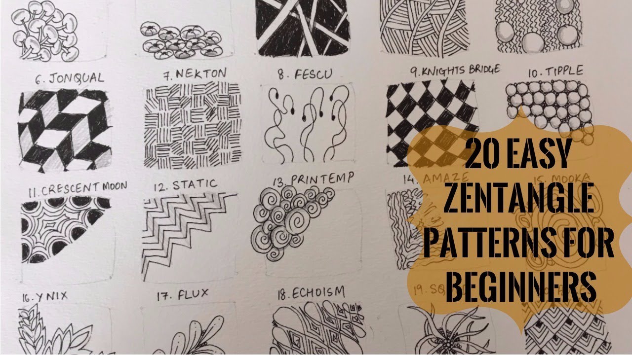 20 Zentangle Patterns