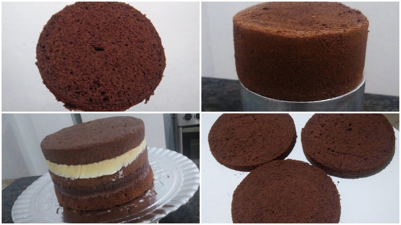 Massa de chocolate forma 20x10 | Bolo alto de 10cm , úmida e fofinha 🥰
