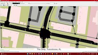 Sumo Microsimulation The Strip, Tuscaloosa, Alabama