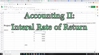 Internal Rate of Return
