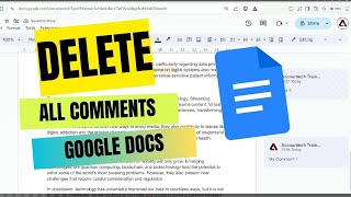 How to Delete All Comments in Google Docs
