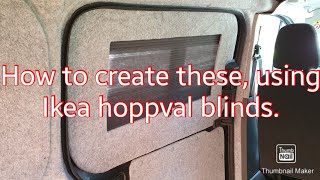 Using Ikea blinds to make blackout blinds in our Ford Transit Custom