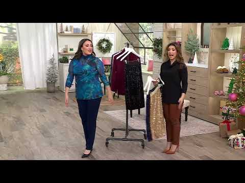 Susan Graver Occasions Sequin Midi Pull-On Pencil Skirt on QVC @QVCtv