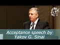 Yakov Sinai Acceptance Speech - The Abel Prize