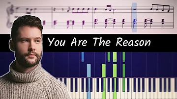 How to play piano part of You Are The Reason by Calum Scott