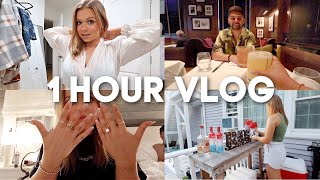 1 HOUR WEEKEND VLOG: backyard party setup, oura ring unboxing, drunk vlogging, grwm & dinner mukbang