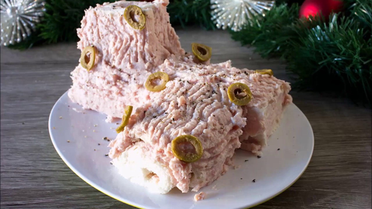 Tronchetto Di Natale Ricetta Youtube.Tronchetto Di Natale Salato Con Mousse Al Prosciutto Youtube