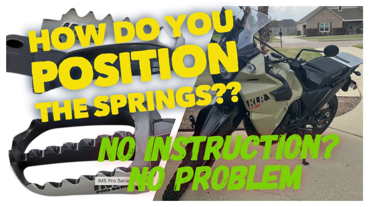 Spring placement for IMS pegs on 2022 KLR 650