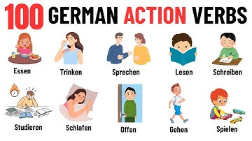 100 German Action Verbs | Common Action Verbs in German | German  Vocabulary with Video