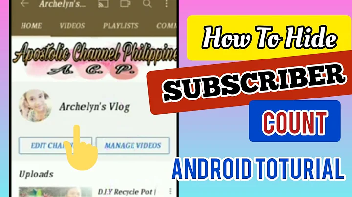 How to Hide your SUBSCRIBER'S COUNT TUTORIAL | ON ANDROID PHONE || VillaGracia's Vlog