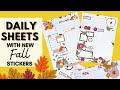 PLAN WITH ME | DAILY SHEETS WITH NEW FALL STICKERS FROM GROWING MODESTLY | THE HAPPY PLANNER