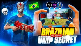 No Recoil💀UMP Headshot Tricks🔥Brazillian🇧🇷 SecretUmp Headshot Trick No Recoil ⚙️UmpSetting