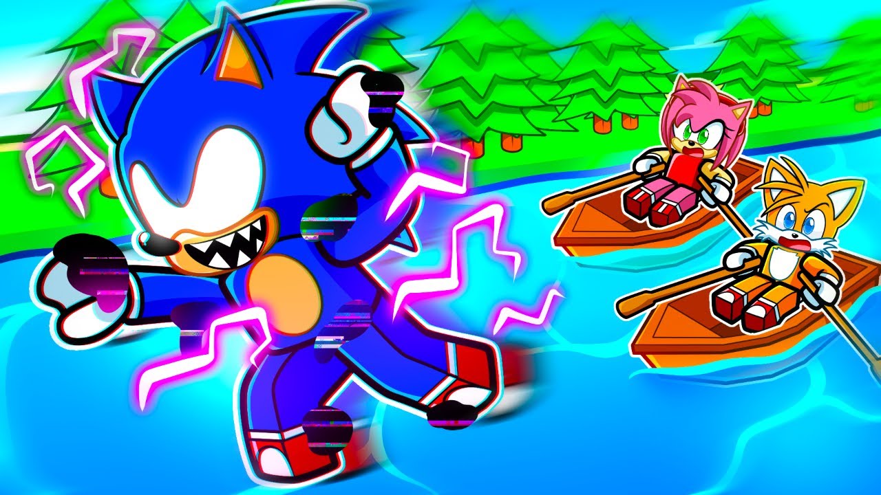 Becoming CORRUPTED SONIC in Roblox Build a Boat!