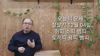 오늘의 운세 잘살기 12월 4일 쥐띠 소띠 범띠 토끼띠 용띠