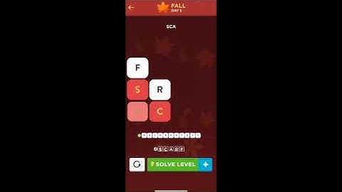WordBrain 2 Fall Event Day 5 September 21 2021 Answers