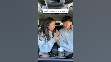 meeting his parents vs her parents #couplecomedy #couples #shorts