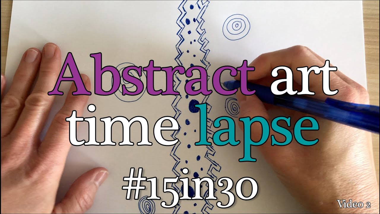 Abstract art time-lapse - Blue Pen || 15 in 30 || Video 2