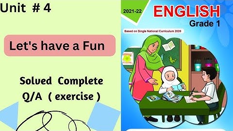 English class 1 Lesson no 4 || Let