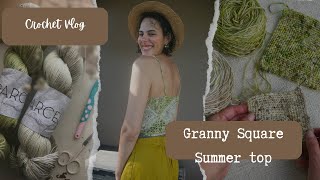 Make a Granny Square summer top with me / Crochet with me