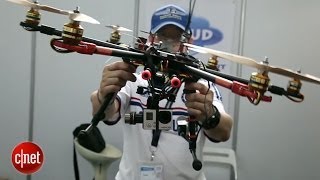 CNET News - Quad Drones demo [Future Scope 2013]