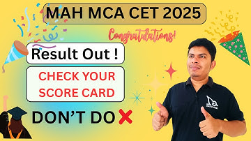 MAH MCA CET 2025 Result DECLARED 🔥 | Check Your Score Now! | Live Update