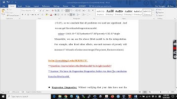Regression diagnostics 1