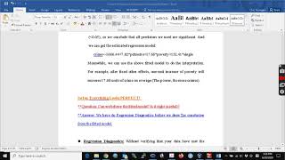 Regression diagnostics 1