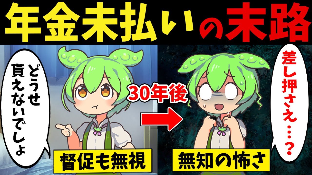破綻するからと「年金未払い」を続けたずんだもんの末路【ずんだもん闇解説】