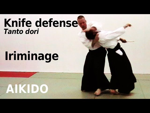 Aikido technique IRIMINAGE against knife attacks, TANTO DORI, by Stefan  Stenudd in 2007 