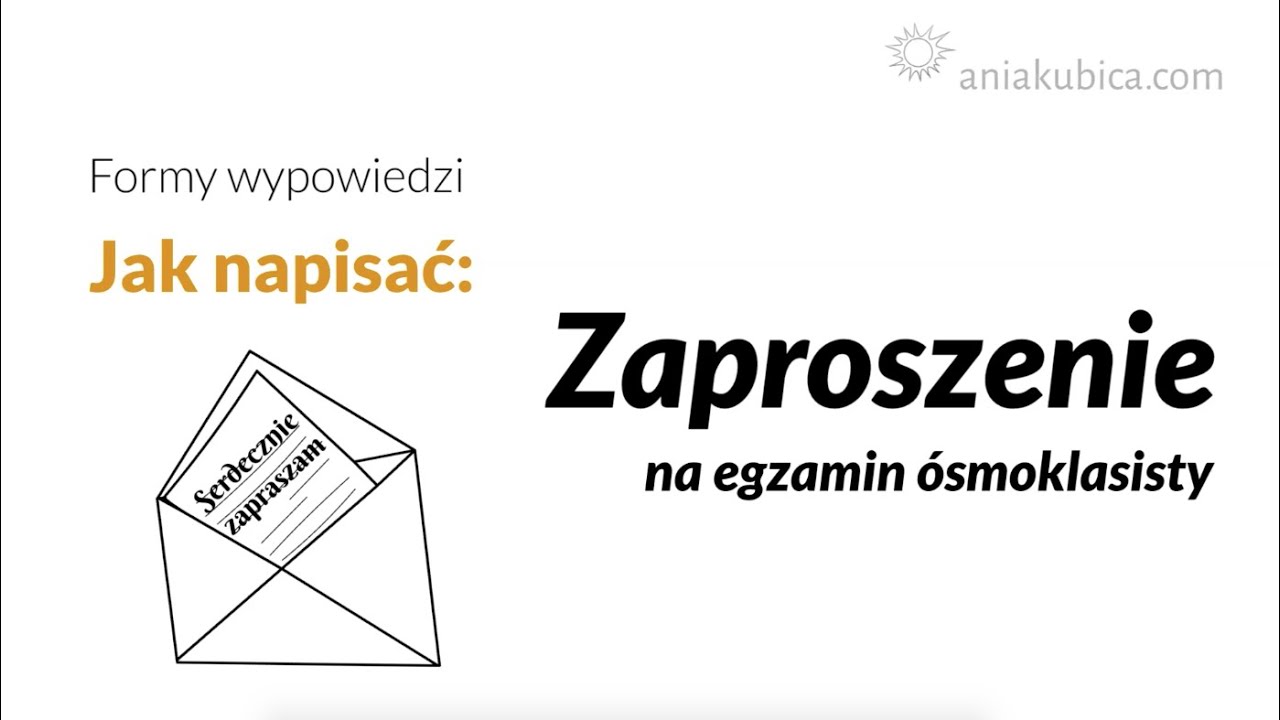 Jak Wysłać Zaproszenie Na Hangout Zaproszenie na egzamin ósmoklasisty (z przykładami) - YouTube