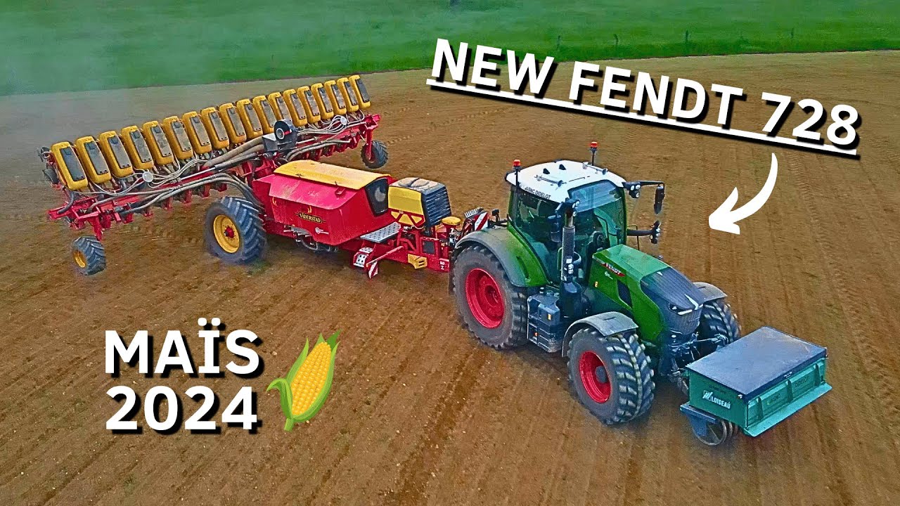🤩 NEW FENDT 728 & VÄDERSTAD TEMPO L au SEMIS de MAÏS 2024 🌽💨 !