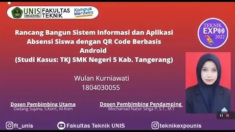 RANCANG BANGUN SISTEM INFORMASI DAN APLIKASI ABSENSI SISWA DENGAN QR CODE BERBASIS ANDROID
