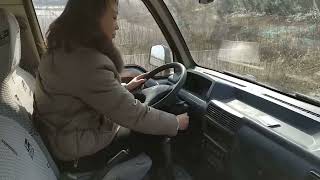 Chinese Lady Smashing Pumping The Gas Pedal Flooring Hard Revving In Boots