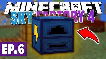 Minecraft Sky Factory 4 - FAST Ender Furnace! #6 [Modded Questing Skyblock]