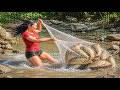 How To Pump Water From A Swamp To Catch Fish - With Just Simple Tools | Lucia Fishing
