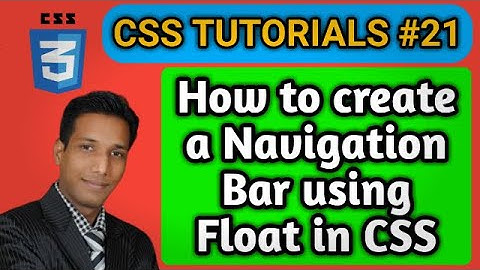 CSS Tutorials #21 | How to create a simple navigation bar using float in CSS