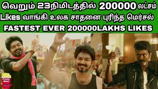 With in just 23 minutes Vijay Mersal Got 200k Likes & Beats Vivegam | Teaser Reactions | SCN-146