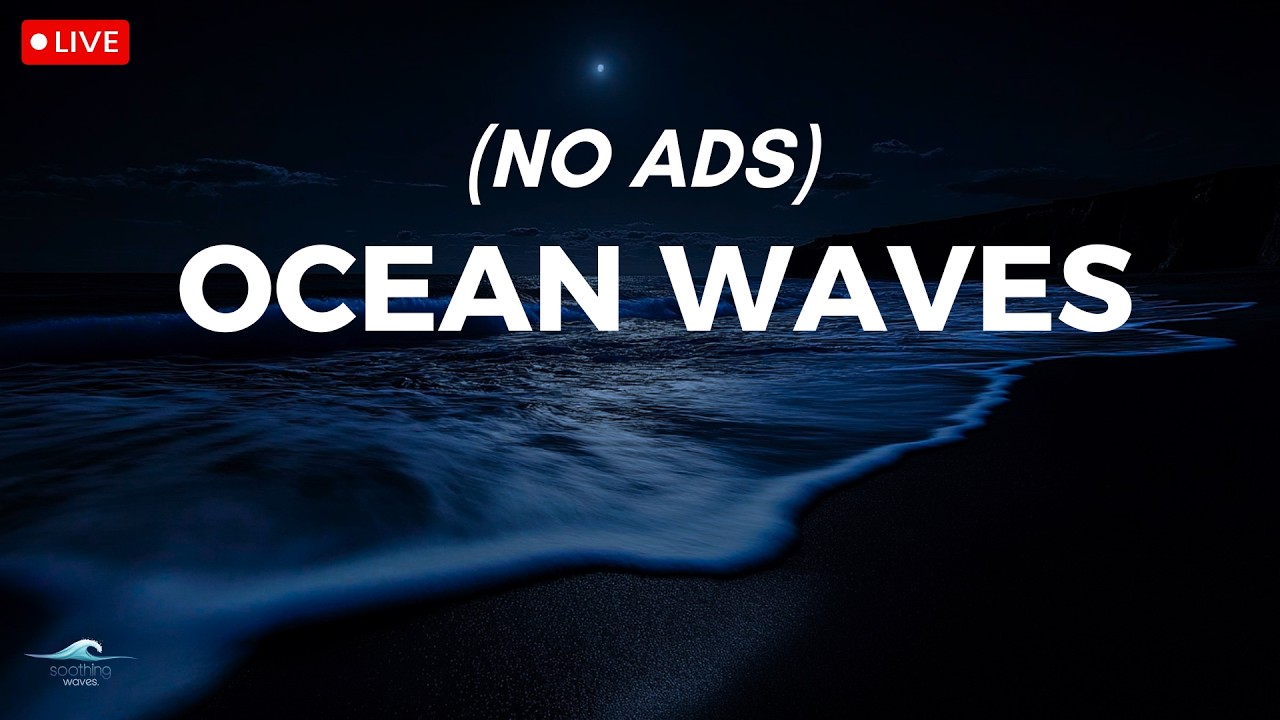 Cover 🔴 Ocean Waves for Deep Sleep | Strong Ocean Waves at Night That Shut Off Thought and Sustain Sleep