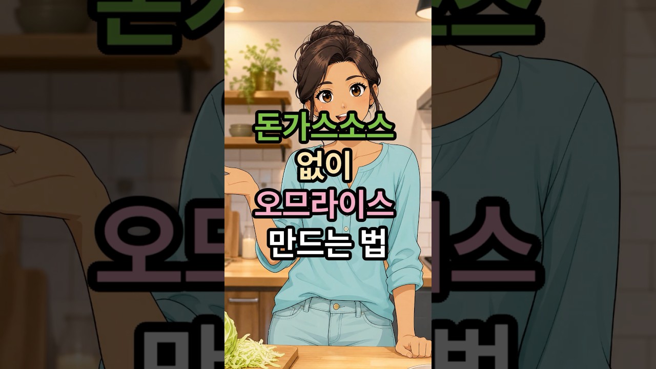 돈가스 소스 없이 오므라이스 만드는 법 레시피 숏폼 썸네일