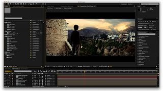 تعليم برنامج افتر افكت - الدرس 7 - ازاي تعمل Composition - لعمل جروب من الليرات HD