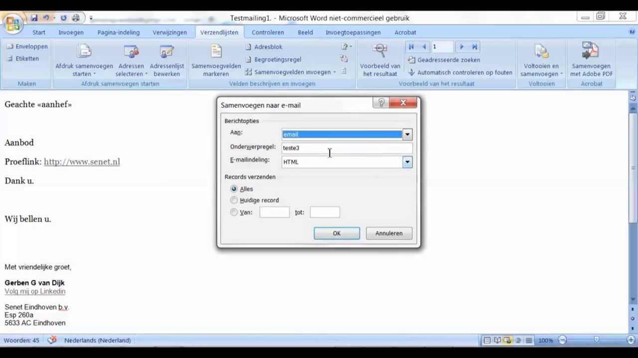 Microsoft Outlook E-nieuwsbrief in huisstijl versturen met Microsoft Word en Excel adressen - YouTube Microsoft Outlook E-Nieuwsbrief In Huisstijl Versturen Met Microsoft Word En Excel Adressen - Youtube