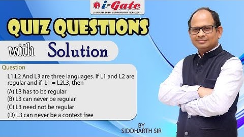GATE 2023 | Theory Of Computation | Quiz Question with Solution | Siddharth Sir